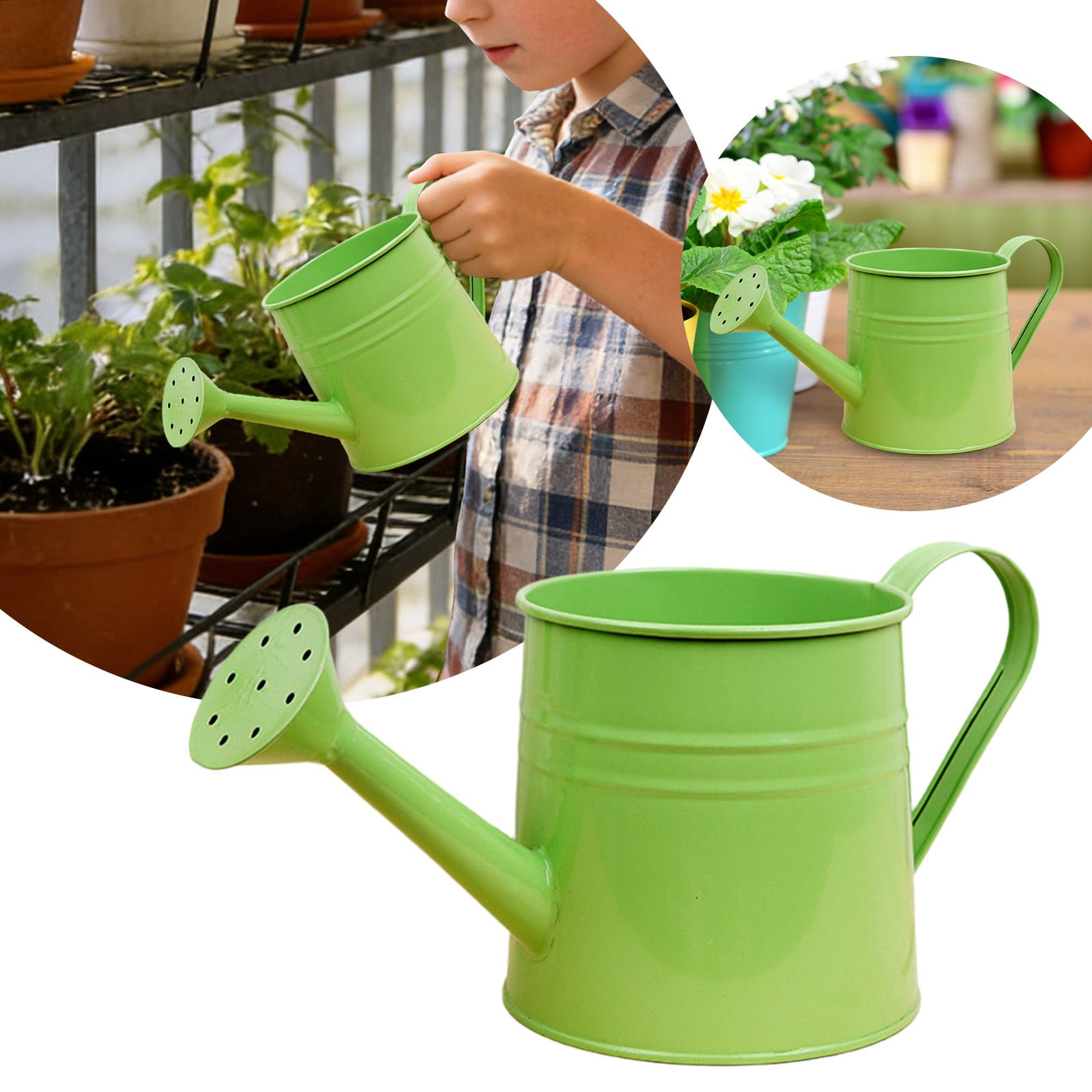Watering Can, Small Metal Watering Can for Indoor Outdoor Plants, Mini Water Can with Ergonomic Handle, Durable Watering Pot for Potted Flowers Garden Balcony Patio