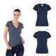 thumbnail image 2 of Playera Cuello V, para Dama, Color Marino Jaspe, Talla Grande, 50% Algodón-50% Poliéster,, 2 of 3