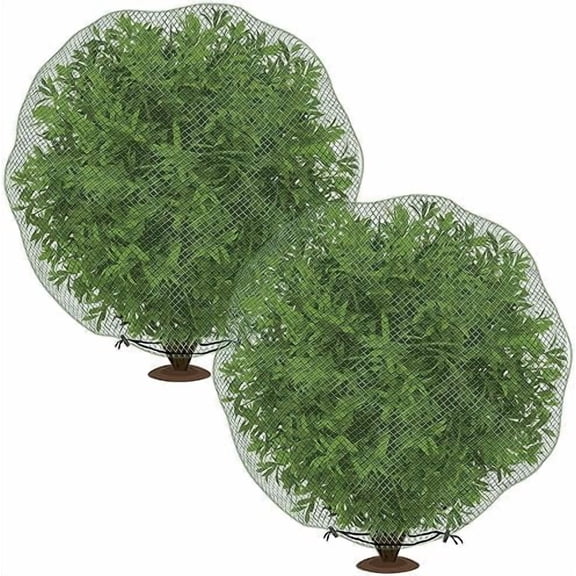 2 Pcs Deer Netting for Shrubs- 7.8 x 7.8 Ft Deer Plant Netting Cover- Reusable Garden Plants Mesh Netting to Protect Undershrub Plant from Deer, Birds and Other Animals