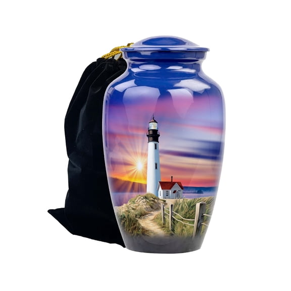 Lighthouse urn,Cremation Urns for Human Ashes -Handcrafted Lighthouse Memorial Decorative Urns, Urns for Human Ashes Female & Male, Urns for Ashes Adult Female, Funeral Urns