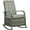 Gray#5, variant on Patio Furniture Outsunny Patio Wicker Adirondack Chair with Ottoman, Outdoor Fire Pit Chair with Cushions, High-Back, Large Seat & Armrests for Deck, Garden & Backyard, Dark Blue,Outdoor Sofa