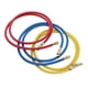 thumbnail image 4 of Manguera de carga de refrigerante de 150 cm para aire acondicionado, 3 unidades, 1/4 pulg., compatible con refrigerantes R12, R22 y R502, azul, rojo y amarillo., 4 of 14