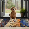 thumbnail image 4 of FANNA Cat Yawning Square Doormat Non-Slip Durable Household Goods Entrance Mat Wool Felt Pet Mat Home Entrance Outside Entry 19.68*39.37in 19.68*47.24in 19.68*39.37 in, 4 of 6