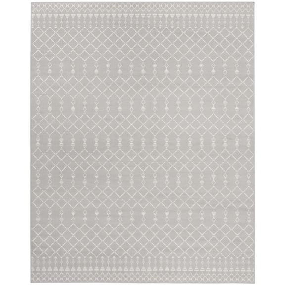 Nourison Whimsicle Modern Bohemian Grey 8' x 10' Area Rug, (8' x 10')