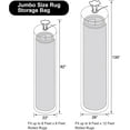 thumbnail image 3 of czcpp-2 Pcs Rug Storage Bag, Jumbo Plastic Rug Bags for Moving Carpet Up to 9 x 12 and 6 x 9 Feet, Heavy Duty 4.7 Mil Carpet Bag with Zip Ties & Blank Labels for Storage, Moving, Packing, Shipping, 3 of 4