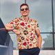 thumbnail image 4 of Balery Skull Retro record lips Camisa Polo de Hombre con Estampado, de Manga Corta y Tejido Medio, Camisa Tipo Golf Polo-Large, 4 of 6