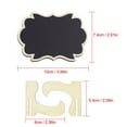thumbnail image 3 of Unique Bargains 8pcs Bois Mini Tableau Noir Signe Tags Mémo Message Board avec Chevalet Stand Message Étiquette Place Carte, 3 of 7