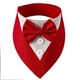 thumbnail image 1 of Collar de perro con pañuelo de boda formal para perro con pajarita, disfraz de cumpleaños para perro, esmoquin ajustable para fiesta de mascotas, ROJO, 1 of 5