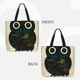 thumbnail image 3 of Xecao Owl with Mandala for Tote Bag: spacious with inner pockets, ideal for work, shopping, or travel., 3 of 9