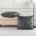 thumbnail image 2 of Home Soft Things Textured Velvet Pillow Covers (Set of 2), - Peat - 26" x 26", 2 of 6