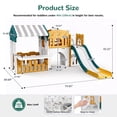 thumbnail image 4 of Vipuse 9 in 1 Indoor Infant Toddler Playground Slides Playset with Playhouse for Backyard Home, Yellow & Green, 4 of 13