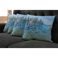 thumbnail image 5 of Ambesonne Landscape Throw Pillow Cover 4 Pack, Calm Still Water Rocks, 24", Blue Grey Green, 5 of 5