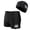 Black, variant on Ticikt Men's Athletic Swim Jammers with Hat Quick Drying Square Leg Swimsuit for Men Drag Suits for Swimming Training Racing Swim Briefs,Color:Black,4XL