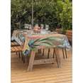 thumbnail image 3 of Outdoor Tablecloth with Umbrella Hole for Patio/Picnic/Party/Camping, Sea Turtle Coastal Waterproof Table Cloth Rectangle Table Cover Washable, Summer Nautical Starfish Coral Brown Anchor (60"x 120"), 3 of 8