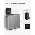 thumbnail image 2 of 2*10.6 Gallon Dual Compartment Kitchen Trash Can, 80L Stainless Steel Step-on Recycling Bin with Soft Close Lid and Removable Inner Buckets  for Home and Office, 2 of 6