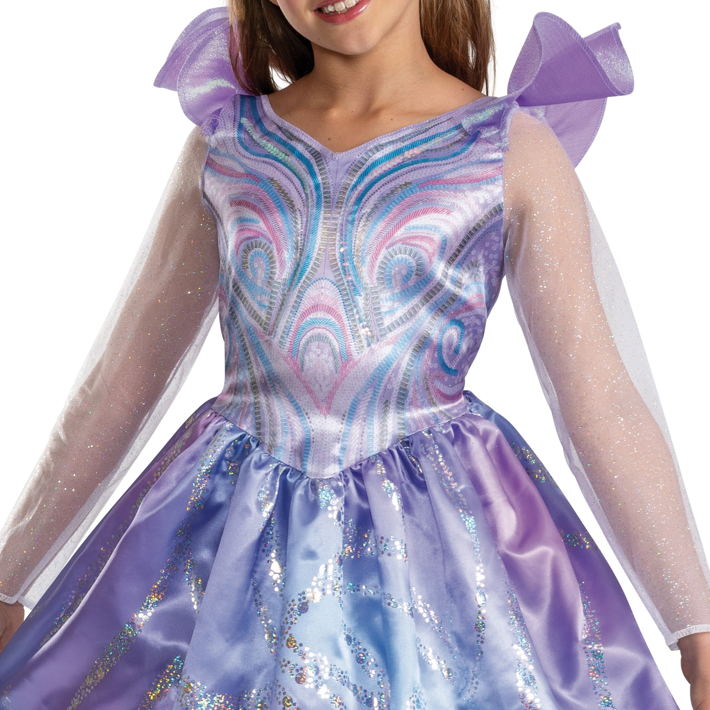 NBC Universal Wicked Glinda For Good Halloween Costume for Children, Girls Size XS (4/5), by Disguise