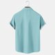 thumbnail image 3 of Camisas Hawaianas Para Hombre Camisa de manga corta con estampado de loro hawaiano simple para hombre, camisa de manga corta con solapa y botones, blusa con cuello vuelto superior (Light Blue, M), 3 of 5