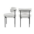 thumbnail image 3 of Black Leg Boucle Dining Chairs, Set of 2 / Beautiful Design for Dining Space, 3 of 6