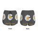 thumbnail image 3 of Balery Keep Life Simple Daisy Flower Pantalones cortos deportivos para mujer con forro y dos bolsillos, elásticos, para entrenamiento, gimnasio, yoga-Large, 3 of 7