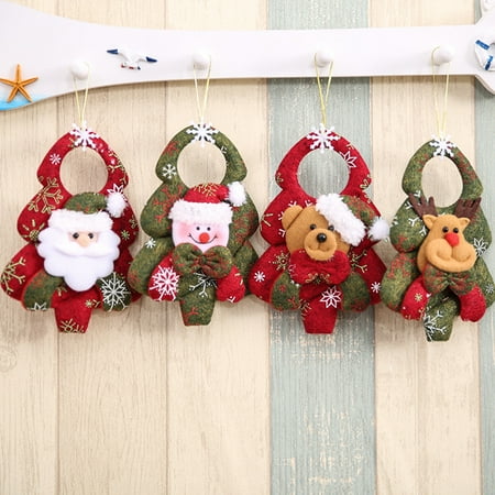 

Santa Claus Pendant Cute Soft Nice-looking Christmas Decoration Lovely Doll Hanging Pendant for Party Clear Non Woven Fa