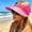 Hot Pink, variant on Women's UPF 50 UV Protection Sun Visor, Foldable Wide Brim Solid Bucket Hat Lightweight for Outdoor Beach Pink