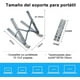 thumbnail image 5 of Soporte de Laptop, Base para Laptop Aluminio, Soporte para Computadora Portátil, Ajuste de 6 Engranajes, Compatible con MacBook, Surface, DELL, HP, Portátiles 10-15.6 Pulgadas, 5 of 5