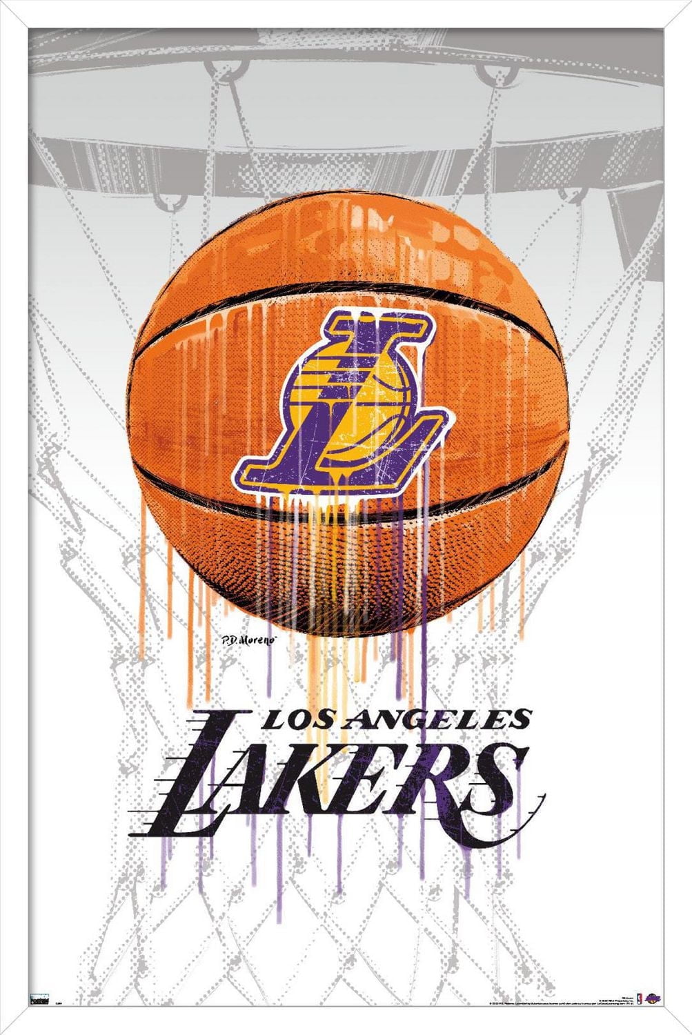 NBA Los Angeles Lakers - Drip Ball 20 Wall Poster