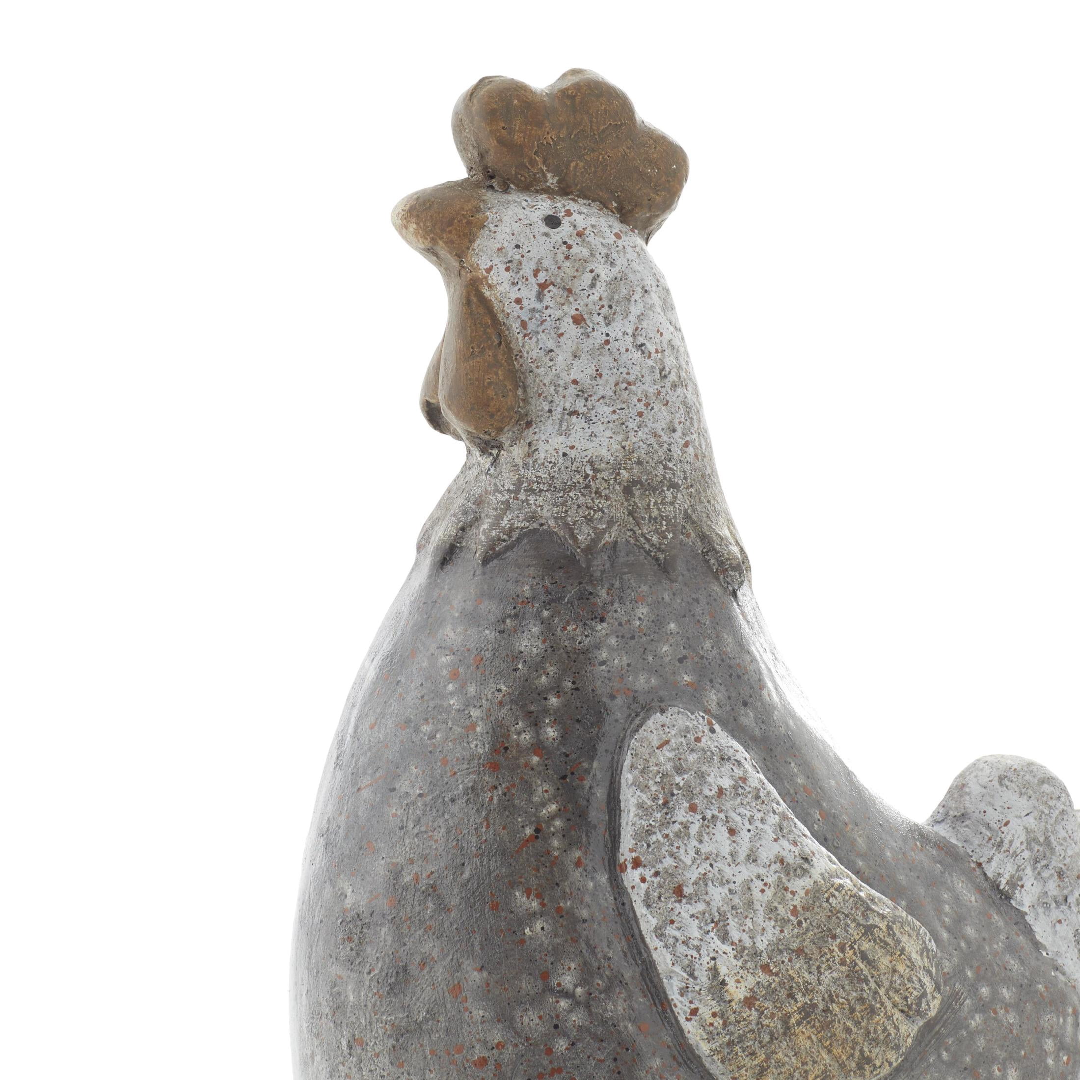 DecMode 13" Indoor Outdoor Rooster Garden Sculpture