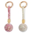 thumbnail image 1 of LLavero de bola de cristal con diamantes de imitación brillantes a la moda, llavero colgante para bolso de coche, regalo para mujeres y niñas, 2 uds. MFZFUKR BST3018141-1, 1 of 5
