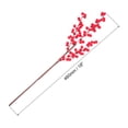 thumbnail image 2 of Uxcell Artificial Red Berry Stems, Holly Berries Branches Fake Burgundy Berry Picks for Christmas, Style 6, 2 of 6