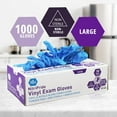 thumbnail image 4 of MED PRIDE Nitrile Vinyl Gloves – Non Latex Gloves, Powder-Free, Rubber-Free Disposable Medical Gloves for Cleaning, Cooking & Exams, Large, 1000-Pack, 4 of 5
