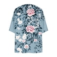 thumbnail image 4 of Guluxicc Women's Chiffon Jackets Flower Graphic Open Front Pull-on Long Sleeve Jackets for Beach Vacation Wear Spring Summer Casual Outfits, 4 of 4