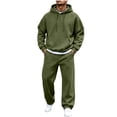thumbnail image 3 of Mens Athletic Outfit Sets Zeliretfy Men's Hoodies Tracksuit Sweatsuit Sweatshirt and Sweatpant for Men 2 Piece Sets, Pullover Shirts and Pants Sportswear Set, 3 of 7