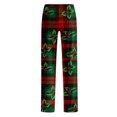 thumbnail image 4 of Adult Fashionable Loose Christmas Printed Casual Pants, Loungewear Sleep Pants with Drawstring Elastic Waist for Home and Comfortable Wear,Dark Green,XL, 4 of 5