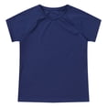 thumbnail image 3 of YONGHS Girls Lightweight Dry-Fit Summer Athletic Basic Tops Crew Neck Short Sleeve T-shirts Navy Blue 5-6, 3 of 7