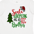 thumbnail image 4 of Inktastic Santa is Promoting Me to Big Brother Green Plaid Tree Boys Toddler T-Shirt, 4 of 5