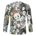 thumbnail image 4 of T-shirt à Col Rond à Manches Longues pour Homme, Automne et Hiver, Grande Taille, Décontracté, Rétro, Imprimé Intégral, Festival d'Halloween, 4 of 4