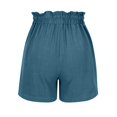 thumbnail image 6 of Women's Denim Shorts Womens Casual Solid Side Pockets Pants Shorts Elastic Waist Pockets Daily High Waist Shorts,Blue Women's Shorts L, 6 of 6