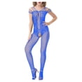 thumbnail image 1 of Qertyioot Femmes Sous-Vêtements de Mode Transparente Uniforme Tentation Maille Robe de Nuit Moins de 10 $, 1 of 3
