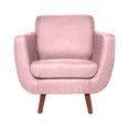thumbnail image 1 of Sillón Individual con Tapizado Color Rosa. Estructura de Madera Sólida, 1 of 4