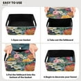 thumbnail image 2 of 2 Pack Living Room Bed Room Felt Storage Baskets Boxes Foldable Organizer With Handles Rich Palette Floral highly Detailed Floral, 2 of 6
