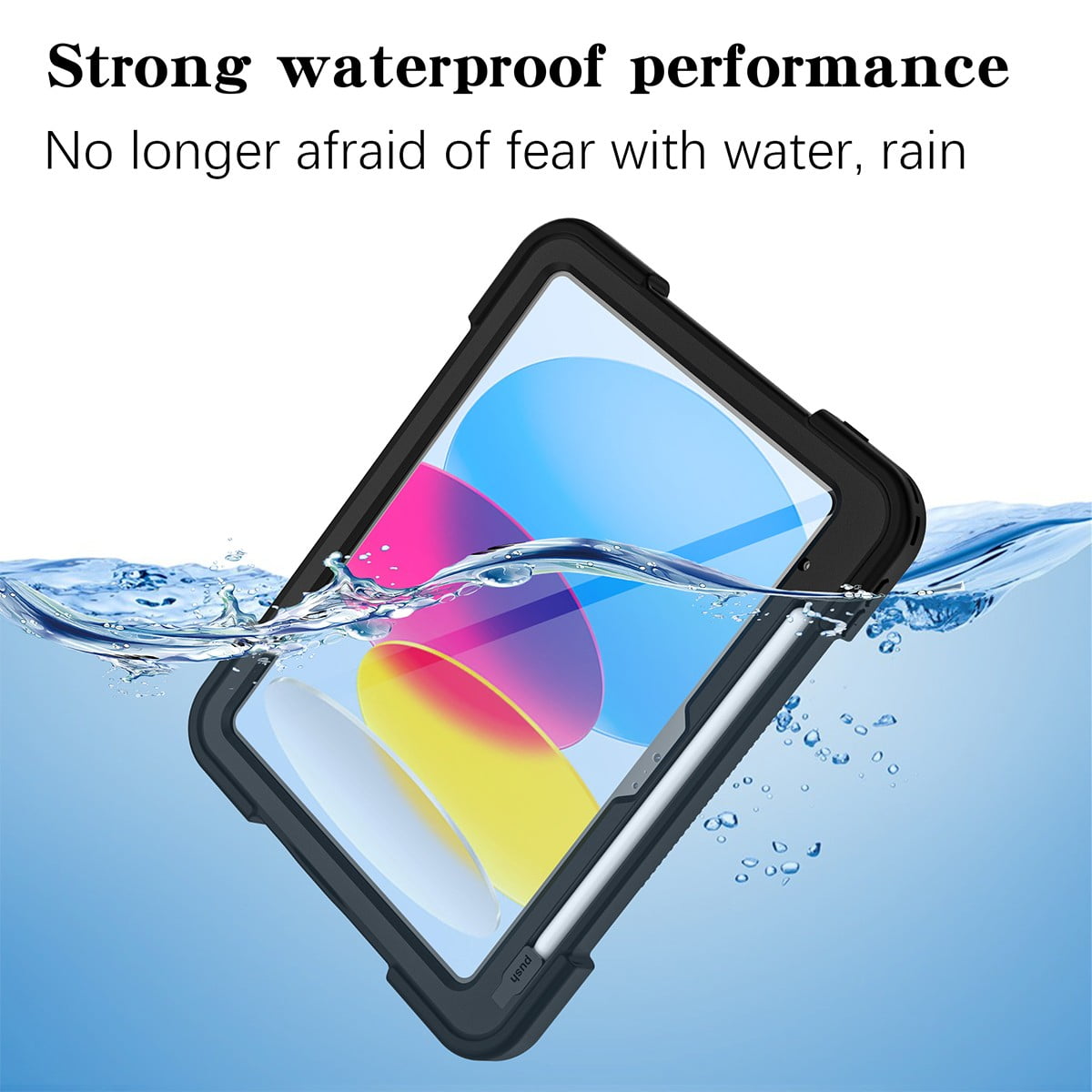 AICase Waterproof Case for iPad(A16) 11th Generation 11 inch 2025 Case Built-in Stand with Screen Protector with Pencil Holder & Shoulder Strap Handle Full-Body Rugged Cover