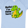 thumbnail image 4 of Inktastic Hello I'm New Here with Cute Baby Alligator Boys or Girls Baby Bodysuit, 4 of 5