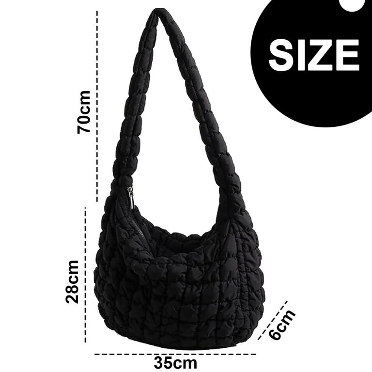 Bubble Hobo Bags for Women Quilted Tote Bag for Women Puffer Bag Quilted  Bag Lightweight Puffy Tote Bag Quilted Padding Shoulder Bag - black 