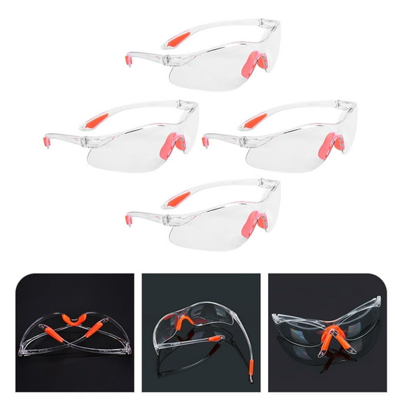 4pcs Clear Safety Glasses, Anti Fog Safety Glasses, Clear Glass Construction Eyewear, Labs Goggles Glasses Clear Safety Welding