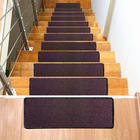Yaheetech NonSlip Indoor Outdoor Stair Carpet Mat,Set 0f 13 Stair Treads,Brown  Walmart.com