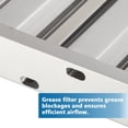 thumbnail image 2 of Heavy Duty 5-Groove Baffle Range Hood Filter – Commercial Kitchen Exhaust, 430 Stainless Steel, Enhanced Grease Trap, Durable, Dishwasher Safe, Easy Clean – Pack of 6, Size: 19.5"x24.5"x1.9", 2 of 7