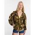 thumbnail image 2 of Kacey Lee Women's Middle of Nowhere Fleece Zip Up Hoodie with Long Sleeves, Sizes XS-XXL, 2 of 6