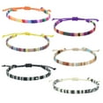 thumbnail image 1 of 6 piezas de pulseras de tobillo ajustables, pulsera de tobillo de cuerda fina, unisex, pulsera de tobillo colorida para playa, accesorios para festivales, 1 of 6