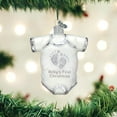 thumbnail image 2 of Old World Christmas Glass Blown Ornament White Baby One Piece (#32340), 2 of 6